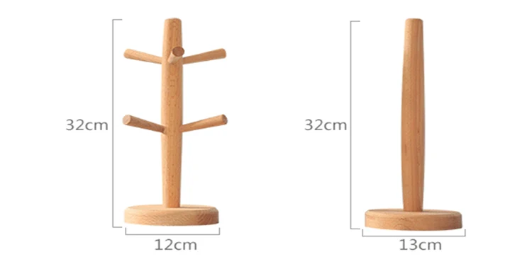 Буковая чашка стеллаж для выставки товаров Бумага Полотенца подставки-держатели необычная кружка стенд Слива деревянная чашка держатель дома приеме органайзер для чашек для Кухня