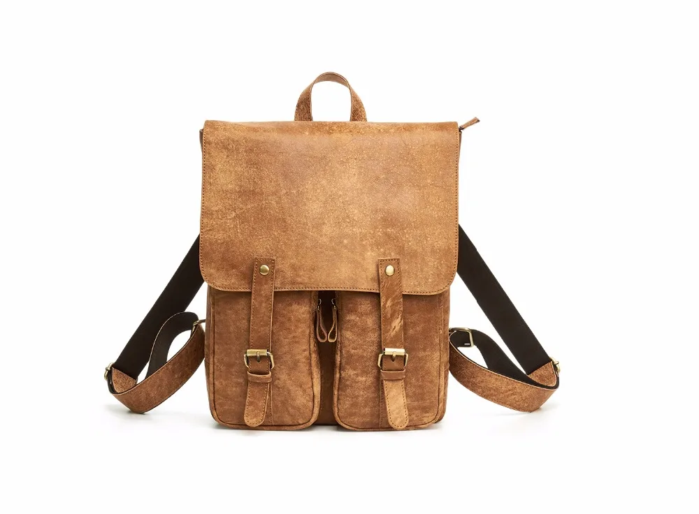 Из натуральной кожи Для мужчин рюкзак Водонепроницаемый школьные сумки для Колледж студенты большой Ёмкость ноутбука рюкзаки мужской