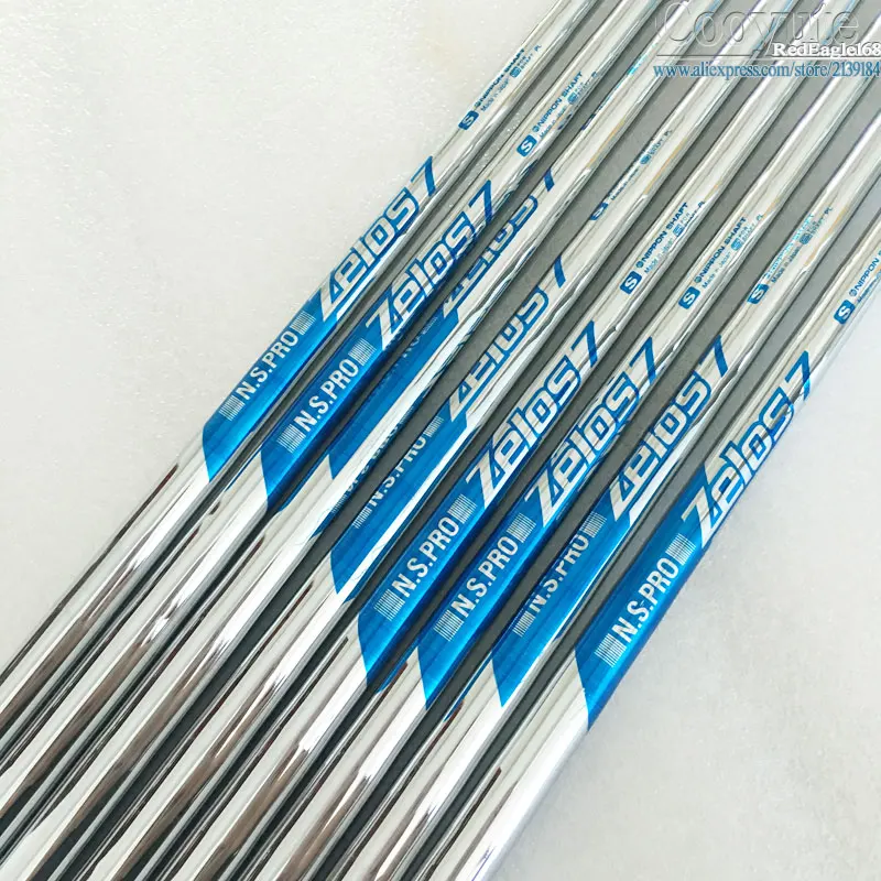 Cooyute New mens Golf clubs shaft NS PRO ZELOS 7 Steel Golf shaft R or S flex in choice 8pcs/lot Golf irons shaft Free shipping