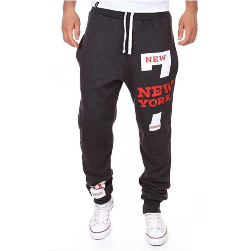 M-SXL, мужская спортивная одежда для бега, для танцев, Мешковатые повседневные штаны, брюки, спортивные штаны, дулcet, крутые черные/белые/темно-серые/светло-серые - Цвет: Deep gray