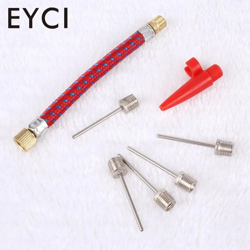 Bike Pump 7Pcs Needle Valve Connector Ball Airbed Bicycle Tyre Adapter