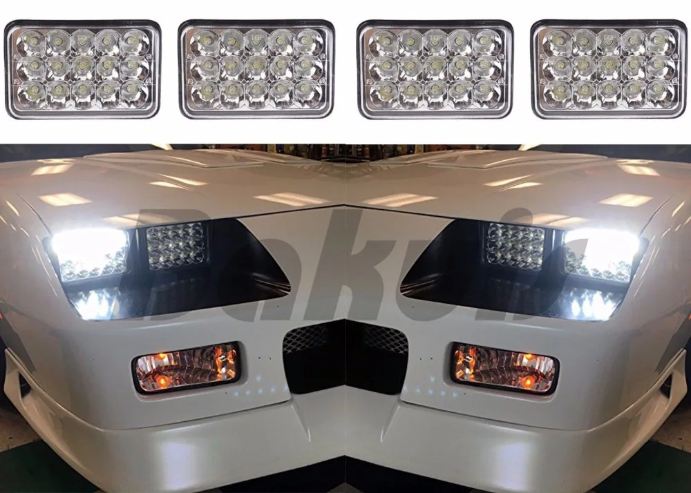 Buy (4) 4x6" 45W LED Headlights For Camaro Monte Carlo