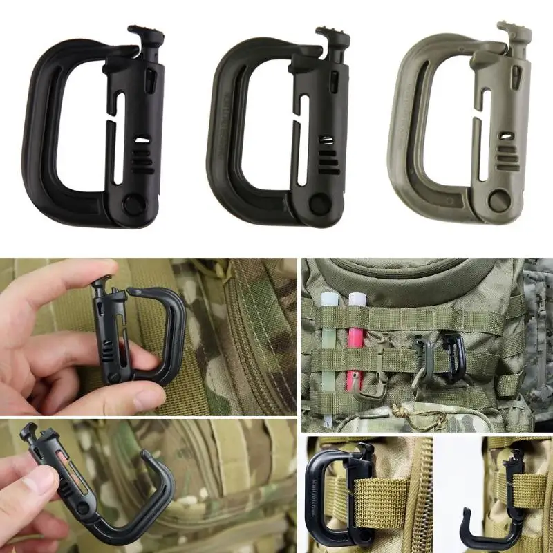 

Tactical Backpack EDC Shackle Carabiner Snap Link D-Ring Clip Key Ring Tactical Backpack EDC Shackle Carabiner Snap