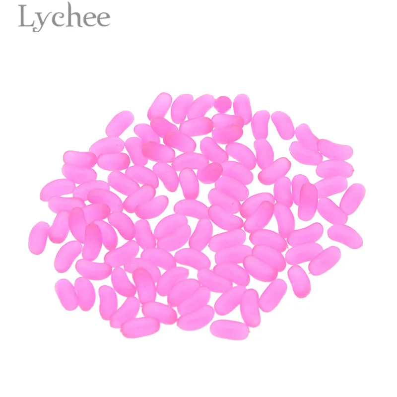 

Lychee 100pcs Plastic Transparent Jelly Beans Simulation Mini Candy DIY Dollhouse Miniature Decoration Crafts