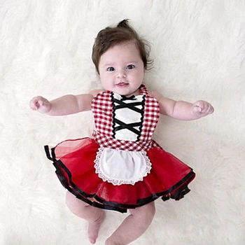 

Newborn Baby Girls Tulle Tutu Dress Lace Fancy Skirt+Cape Cloak Outfits Clothes Little Red Riding Hood Baby Sleeveless Set