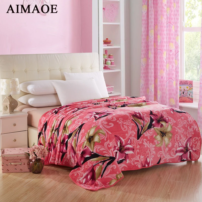 

New spring summer printed pattern throw micro fiber cloud silk blankets super soft hot sale blanket for child adult RZ-003-1