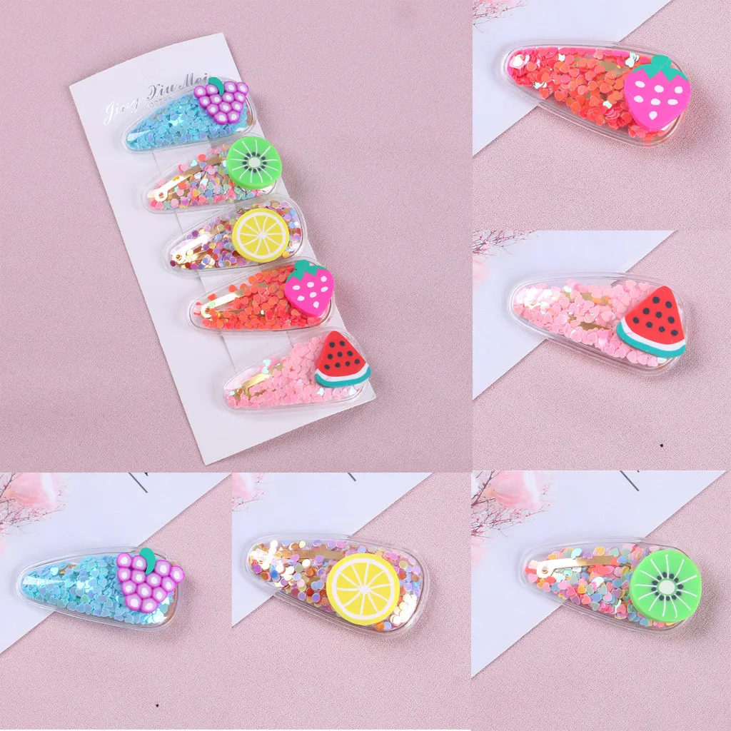 

Fashion Kids Infant Baby Girls Cartoon Fruit Hairclip Hairpin Barrettes Headwear head hair accessories clips Wholesale haarspeld