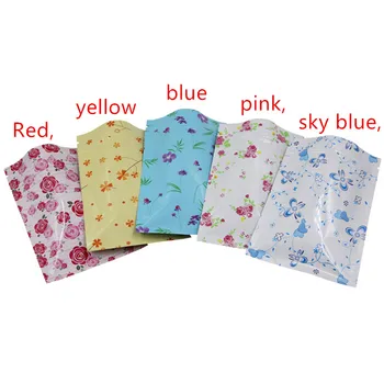 

100pcs High Quality RED flowers 8*12cm Aluminum Foil Zip Lock Valve Zipper Plastic Retail Packaging Pack Bag Storage Bag Retail