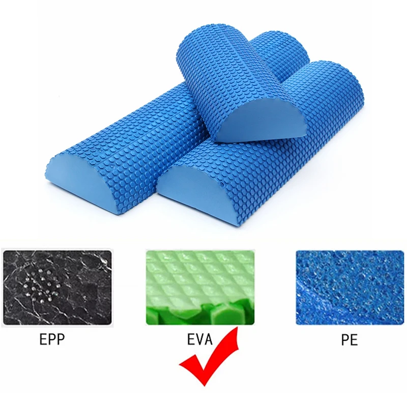 Горячая Распродажа Blue Yoga Blocks EVA пенный валик для йоги пилатеса Fitness Half круглый
