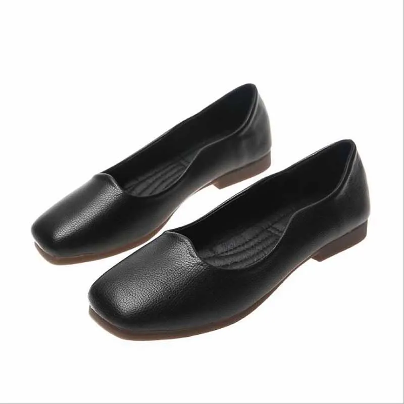 

Womens sandals shoe Woman Genuine Leather Flat Shoes Fashion Hand-sewn Leather Loafers Female hole hole shoes Women Flat