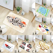 Коврик для папы на день печати квадратный фланелевый нескользящий нежный коврик Домашний кухонный декоративный коврик в подарок 40x60 см