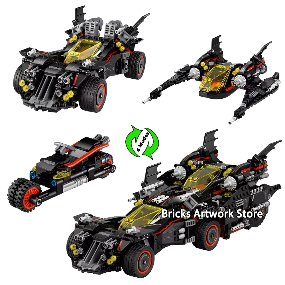 

1496pcs 4 in 1 Set Fit Legoness 70917 Batman Movie Ultimate Batmobile Figures Building Blocks Toys for Boys Creative Gifts