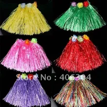 40 см детей Hawail Юбка для танца \"хула\" костюм Цветок Трава юбка живот, много цветов