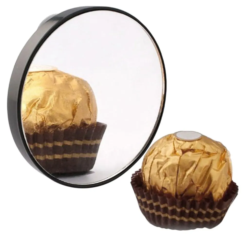 Тщеславие мини-карман круглого зеркала для макияжа 5X 10X 15X увеличительное зеркало с двумя присосками портативный компактный косметическое