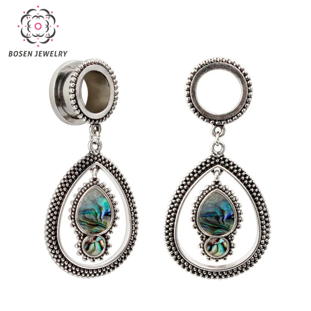 Bosen jewelry stainless steel piercing body jewelry dangle ear gauges