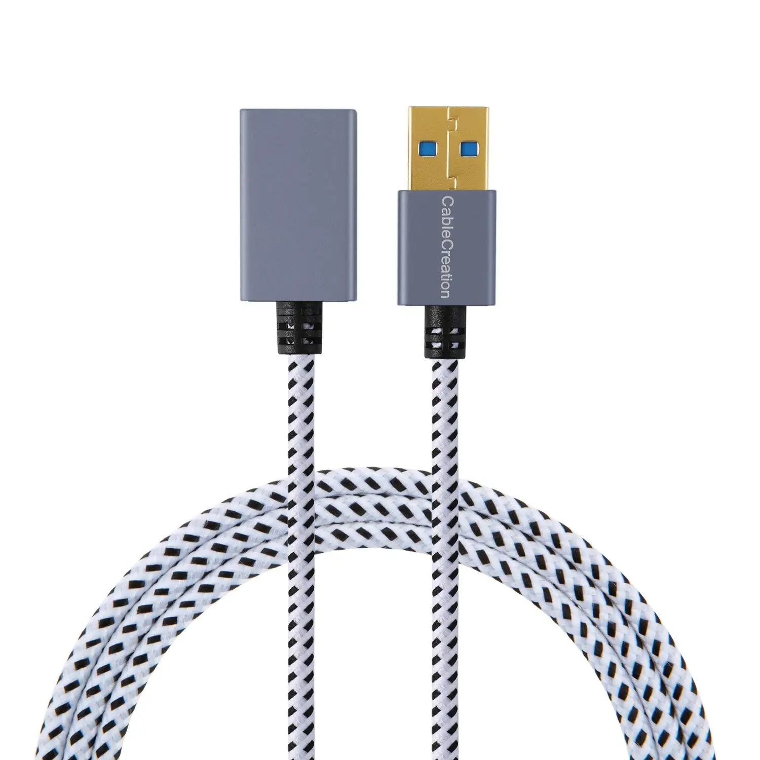 Короткий Удлинительный кабель USB3.0, USB 3,0 мужчина к f-удлинитель совместимый oclus VR, Xbox, сканер, Космический алюминий серого цвета