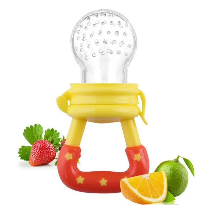 

Silicone Teethers Safety Feeder Bite Food Nipple Teether 1PC Baby Girl Teether Nipple Fruit Food Mordedor Bite Oral Care 4-12M