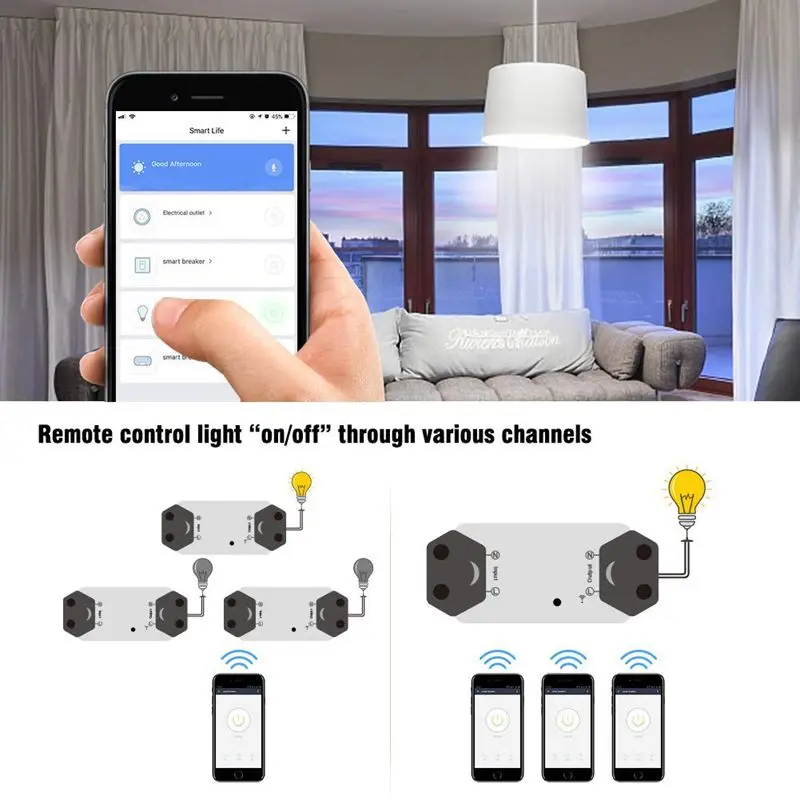 Wi-Fi релейный переключатель беспроводной свет пульт дистанционного управления модуль для умный дом автоматизация работает с Amazon Alexa DIY