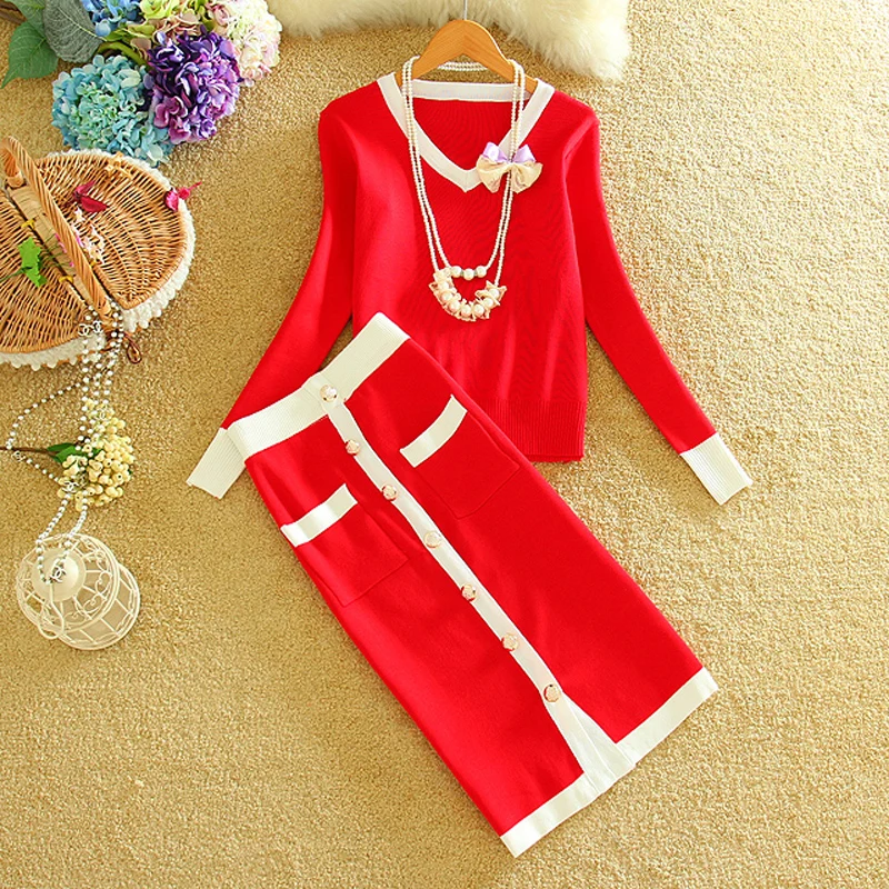 women's sweater skirt sets