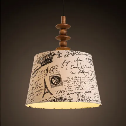 

Simple Wood Cloth Art Droplight Modern LED Pendant Light Fixtures For Living Dining Room Handmade Hanging Lamp Home Lighting