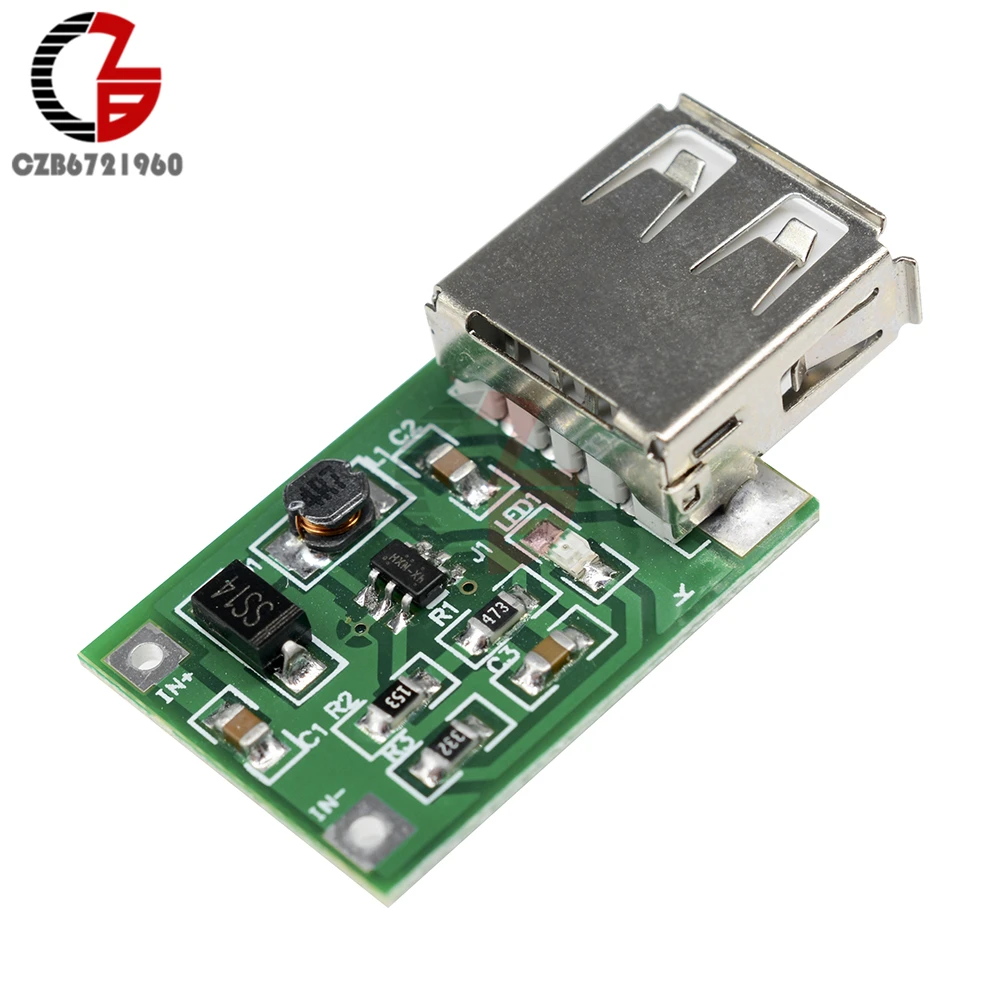

DC-DC Converter Step Up Charging Module 0.9V-5V to 5V 600mA Step-Up Booster USB Mobile Power Boost Module