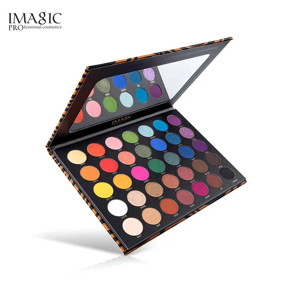 IMAGIC Eye Shadow Powder 35 Color Waterproof Plate Powder Matt Eyeshadow Cosmetic Makeup Tools Convenient Women July1