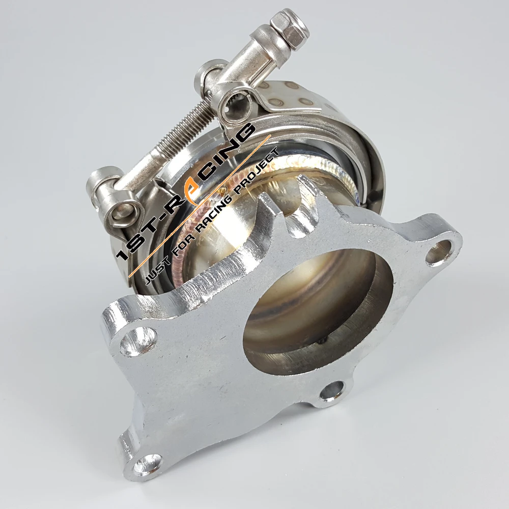 T3 T3/T4 5 Bulloni Ss Turbo Downpipe Flangia A 2.5 "V Band Conversion Adapter Kit Nuovo