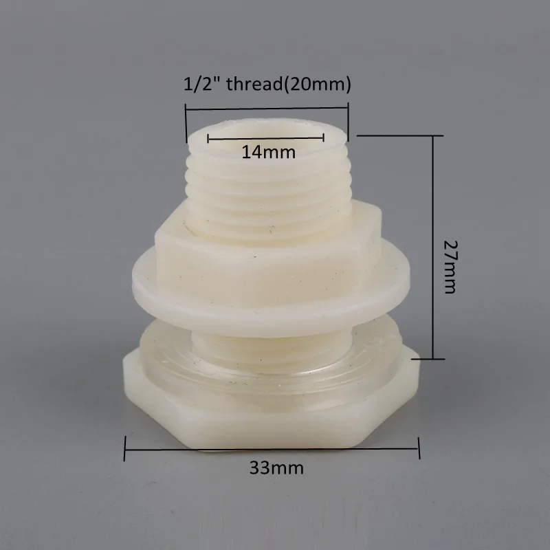 1 шт. 1/" Рыбий бак переборка трубы соединения ABS 20 мм аквариумное ведро воды на входе разъем водного бака дренаж