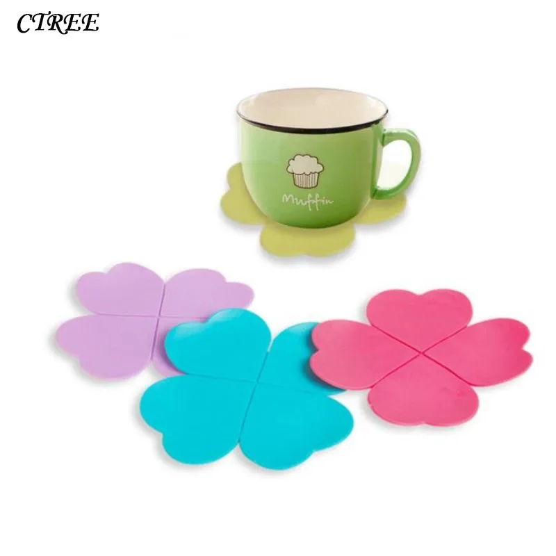 

CTREE 1 PCs Fashion Multifunction Silicone Pad Coffee Pads Flower Prevention Silicone Coaster Insulated Slip Tea Pad Table C634