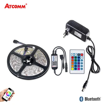 

5m Bluetooth 5050 RGB RGBW LED Strip Light With 12V 3A Power Adapter 300 LEDs Home Indoor Livingroom TV Background Decoration