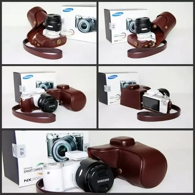 Винтажная кожаная сумка для камеры samsung NX300 NX-300 чехол для камеры с плечевым ремнем из искусственной кожи чехол для камеры