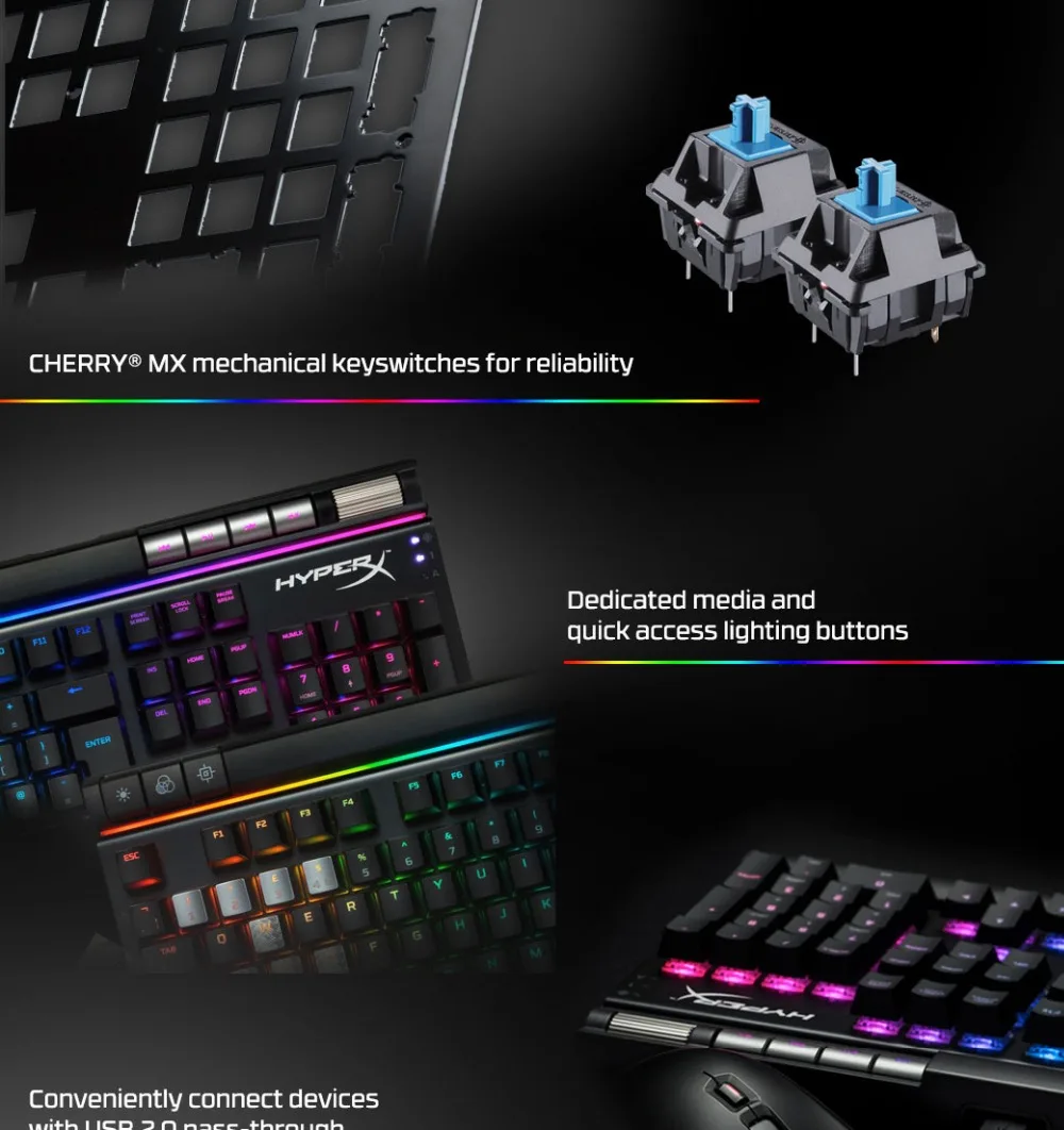 HyperX Alloy Elite RGB CHERRY MX механические переключатели игровая механическая клавиатура анти-ореолы и N-Key механические клавиатуры