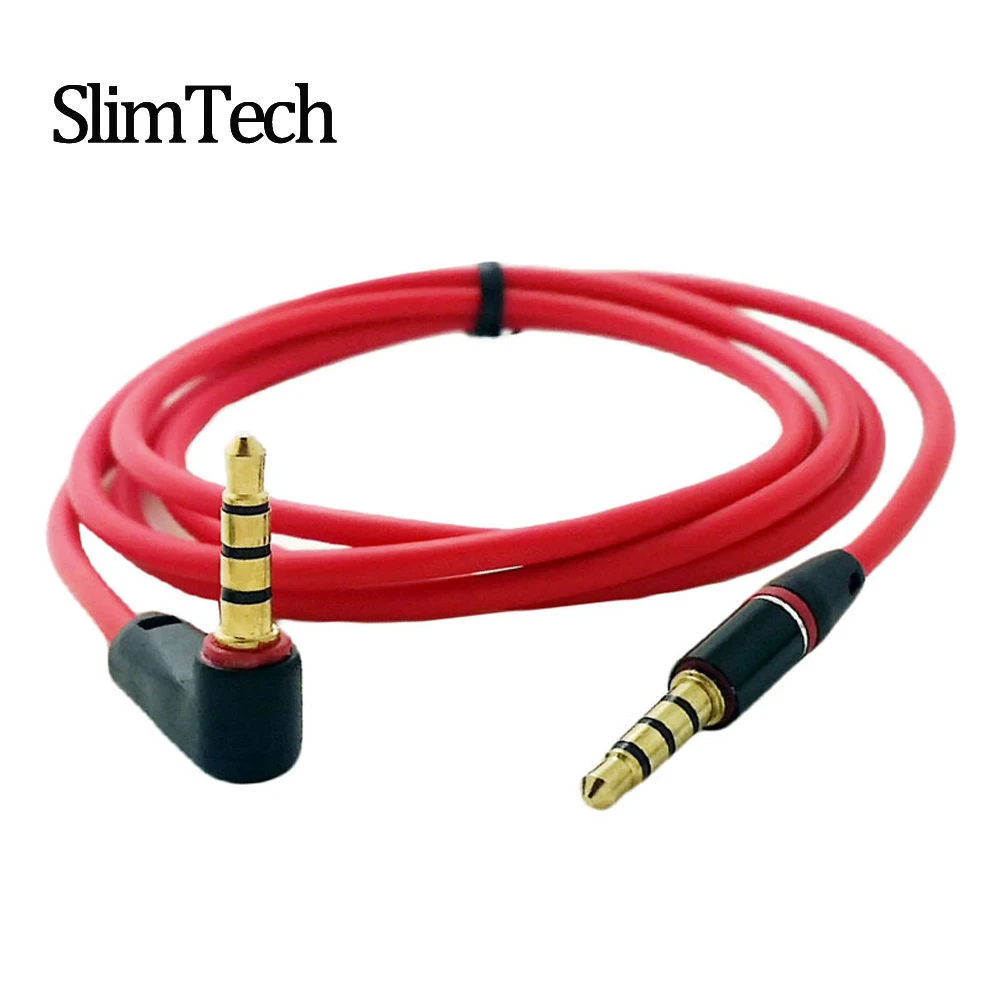 10cm 90 Degree Angled Short 4 pole 3.5mm to 3.5mm Audio Cable Plug jack