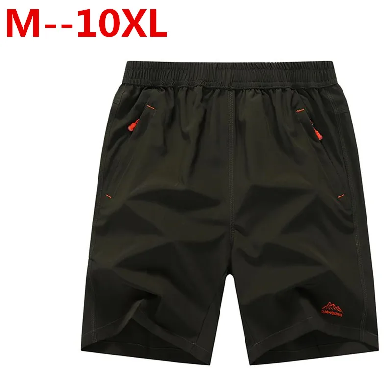 Летние мужские шорты 10XL 8XL 6XL 5X модные быстросохнущие свободные повседневные