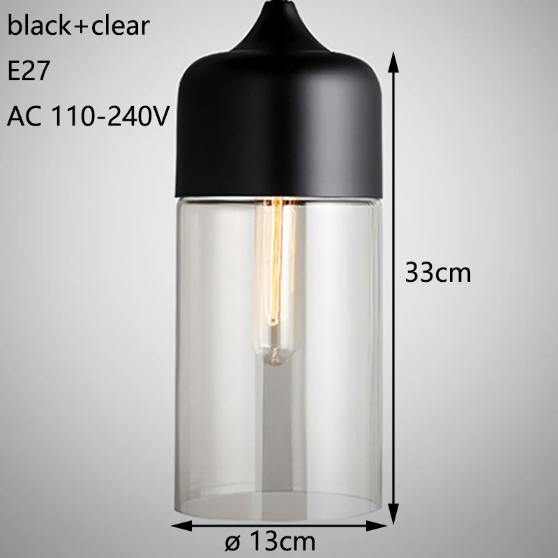 4 стиля, современный стеклянный подвесной светильник, светильники e27 e26 светодиодный светильник для кухни, ресторана, кафе, бара, гостиной