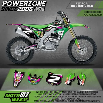 

PowerZone Custom Team Graphics Backgrounds Decals 3M Stickers Kit For Kawasaki KX250F 2013-2016 009