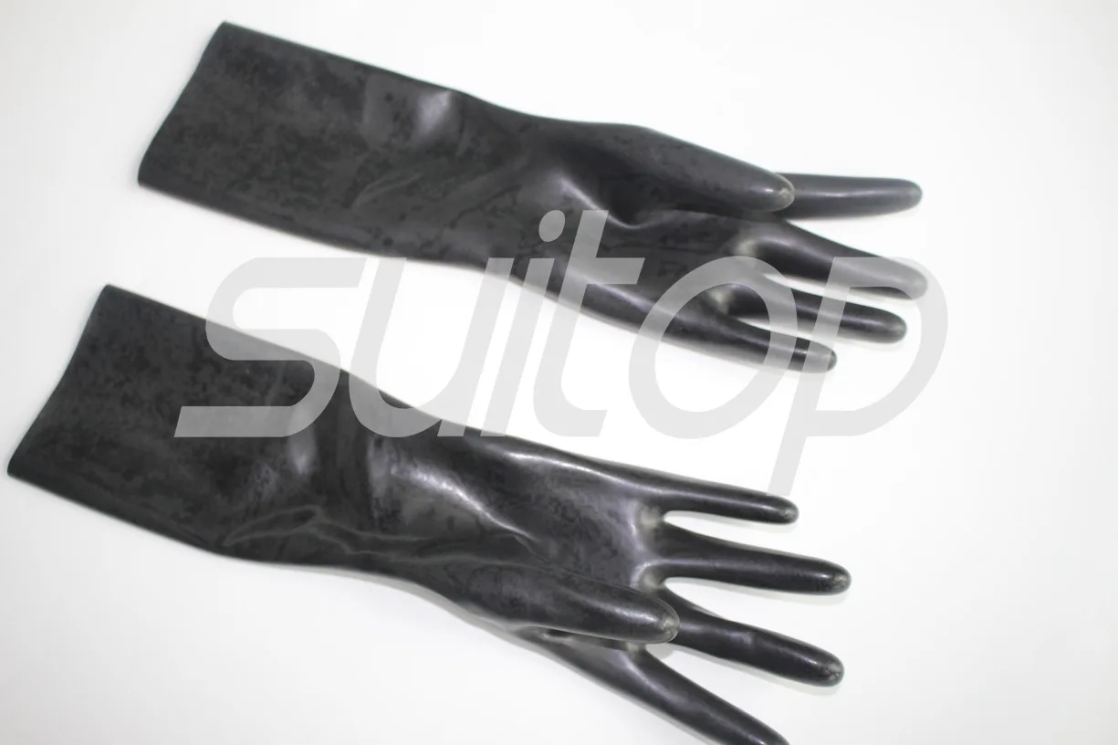 Латексный комбинезон резиновые короткие рукавицы