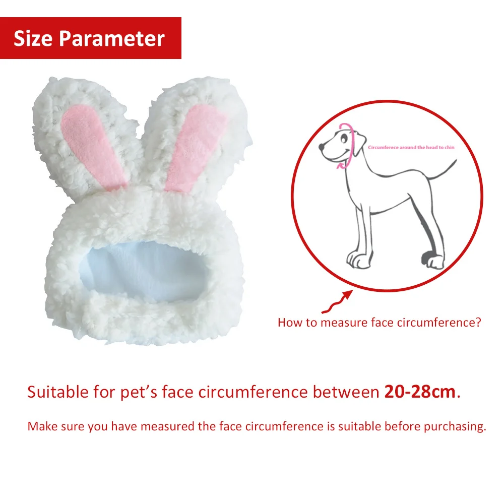 Funny Pet Dog Cat Cap Costume Warm Rabbit Hat New Year Party Christmas Cosplay Accessories Photo Props Headwear