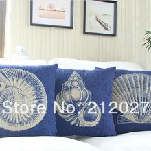 45x45 см синяя льняная наволочка/Подушка/декоративная накидка на подушку 3 шт./партия