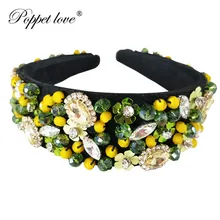 Барокко Роскошный покрытый стразами кристалл оголовье для женщин Свадебные аксессуары для волос ювелирные изделия Bijoux Ретро головные уборы