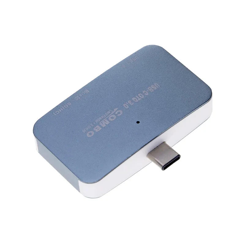 Light Blue Type-C к USB3.0 OTG комбинированный адаптер Комплект подключения TF устройство для чтения карт памяти - Цвет: Light Blue
