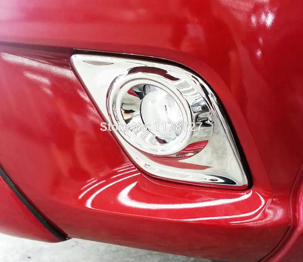 

Free Shiping for 2016 hilux revo Fog Light Lamp Cover Trim Car Styling Accessories hilux Fog lights decoration 2pcs/set
