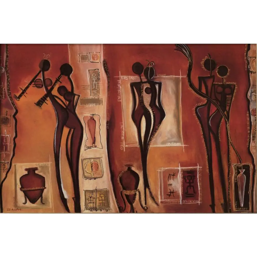 Wall art картина маслом на холсте абстрактные картины в африканском стиле Стиль фигура женщины работа ручная роспись Гостиная Декор