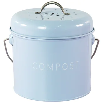 

1Pcs COMPOST Hollow Cover Activated Carbon Family Utensils Storage Box Partition Bucket Household Kitchen Tool Lifting Handle
