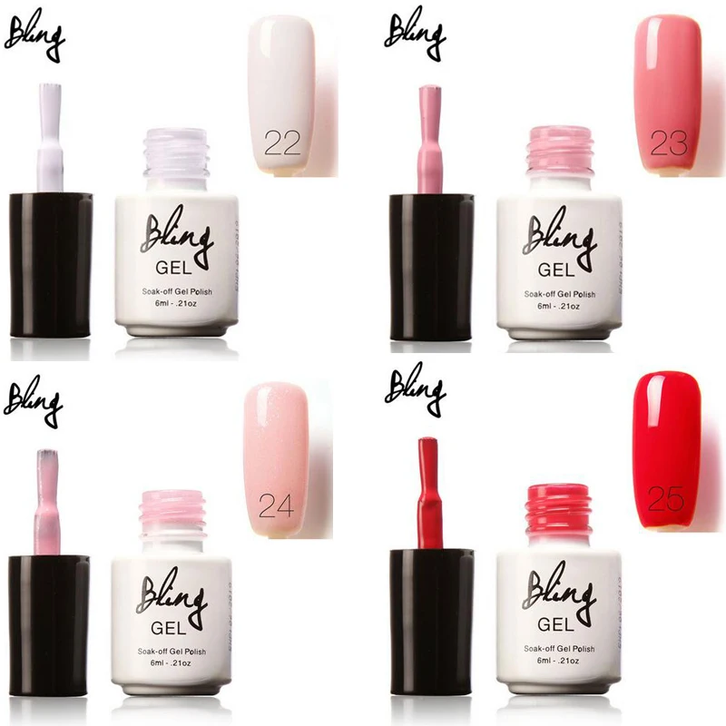 

Bling Nail Art Design Manicure 6ML Pure Soak Off Enamel LED UV Gel Nail Polish Long-lasting Macaron Gel varnish gel lacquer