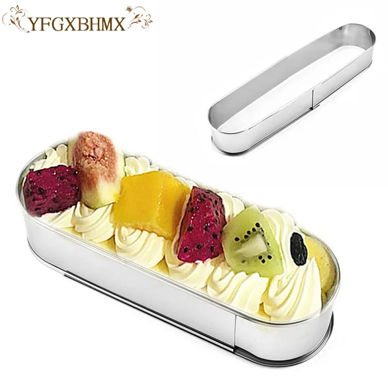 

YFGXBHMX Telescopic Oval Cake Mould DIY Baking Tools Stainless Steel Telescopic Oval Mousse Ring Molds For Confectionery