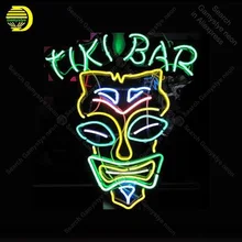 Неоновая вывеска Tiki Bar неоновые вывески настоящие стеклянные трубки для пивных неоновый лампочка Вывеска на заказ освещенная с пластиковой доской неоновые огни для продажи