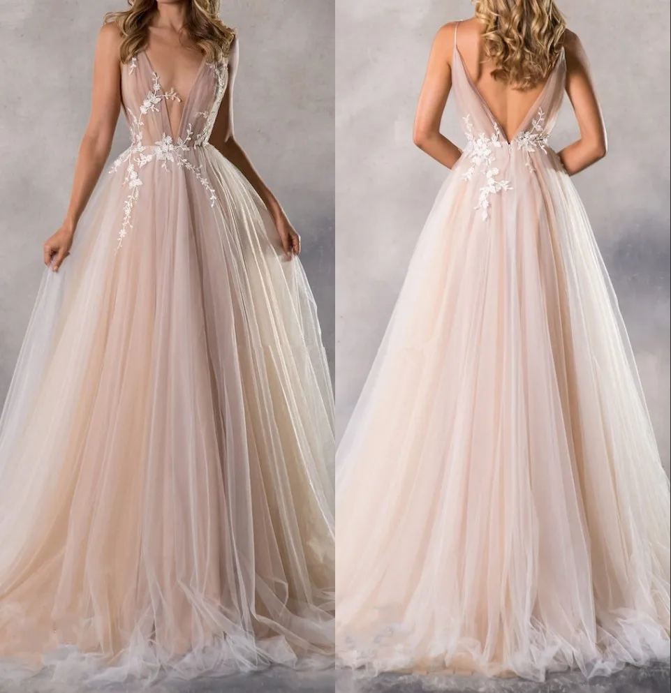 

Sexy Long Evening Dresses For Wedding Tulle Backless 2019 New Women Formal Party Gowns cheap Vestido De Festa