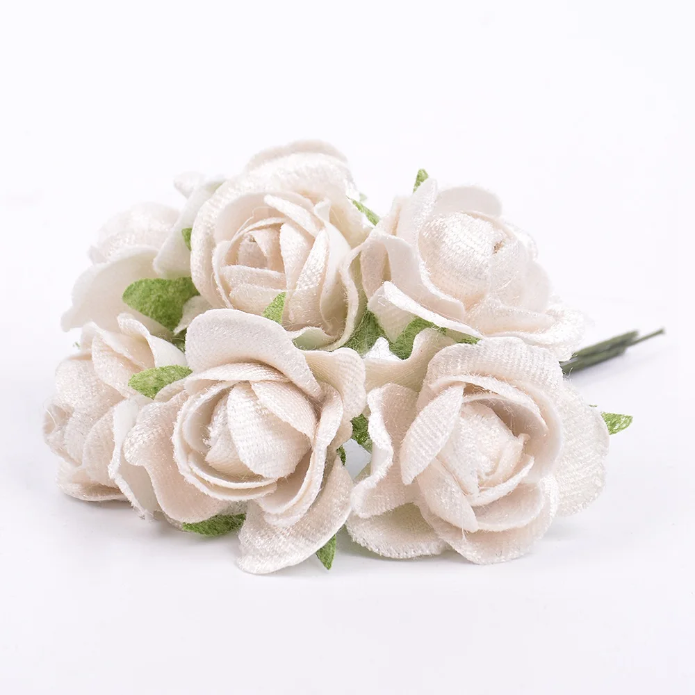 6 шт. высокое качество искусственный цветок букет роз из шелка для свадьбы украшения дома DIY ВЕНОК скрапбук обувь и одежда