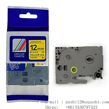 

3 pcs/Lot Tze631 Tze-631 12mm Tze Tape Compatible Ptouch Cartridge Label Maker Tape Tz631 Tz-631 Tz 631 Black on Yellow